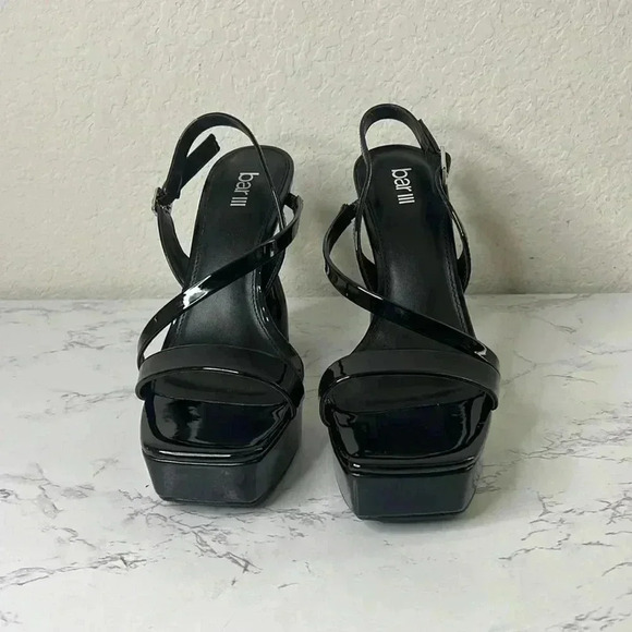 Bar III Womens Scarlett Patent Square Toe Heels 9 M - Picture 2 of 13